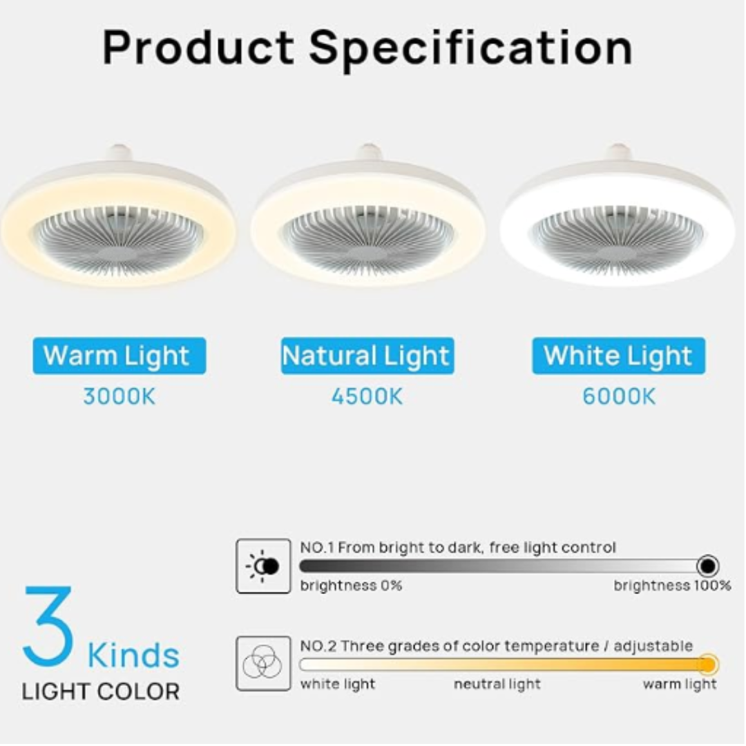 Miniatura 4 de Bombillo Led 3 Luces Con Ventilador